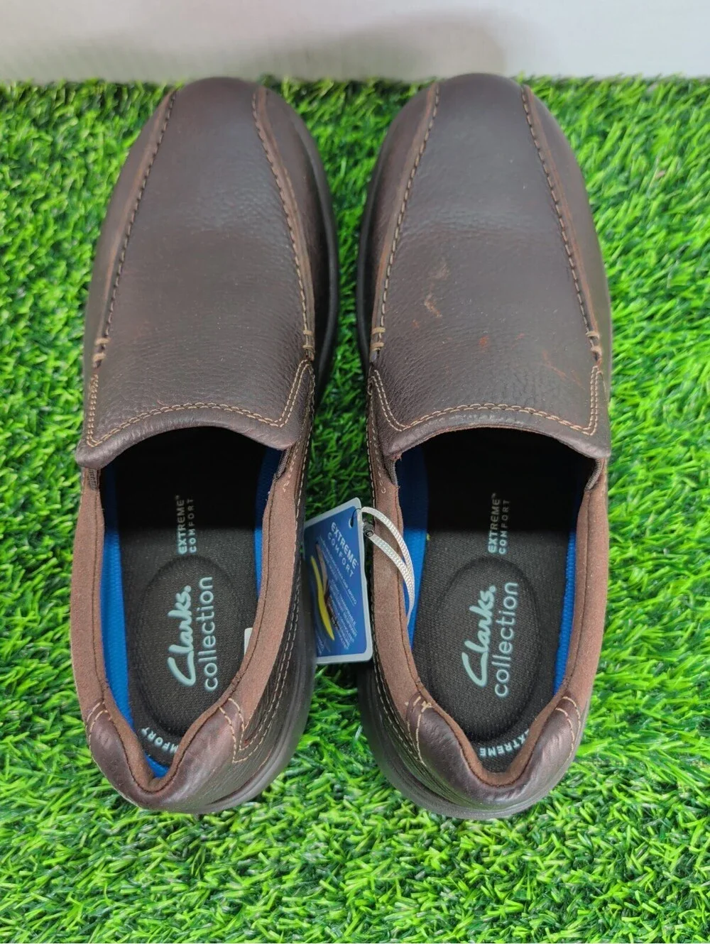 Clarks Mens Bradley Step Brown Leather Casual  Shoes Men's 9.5W